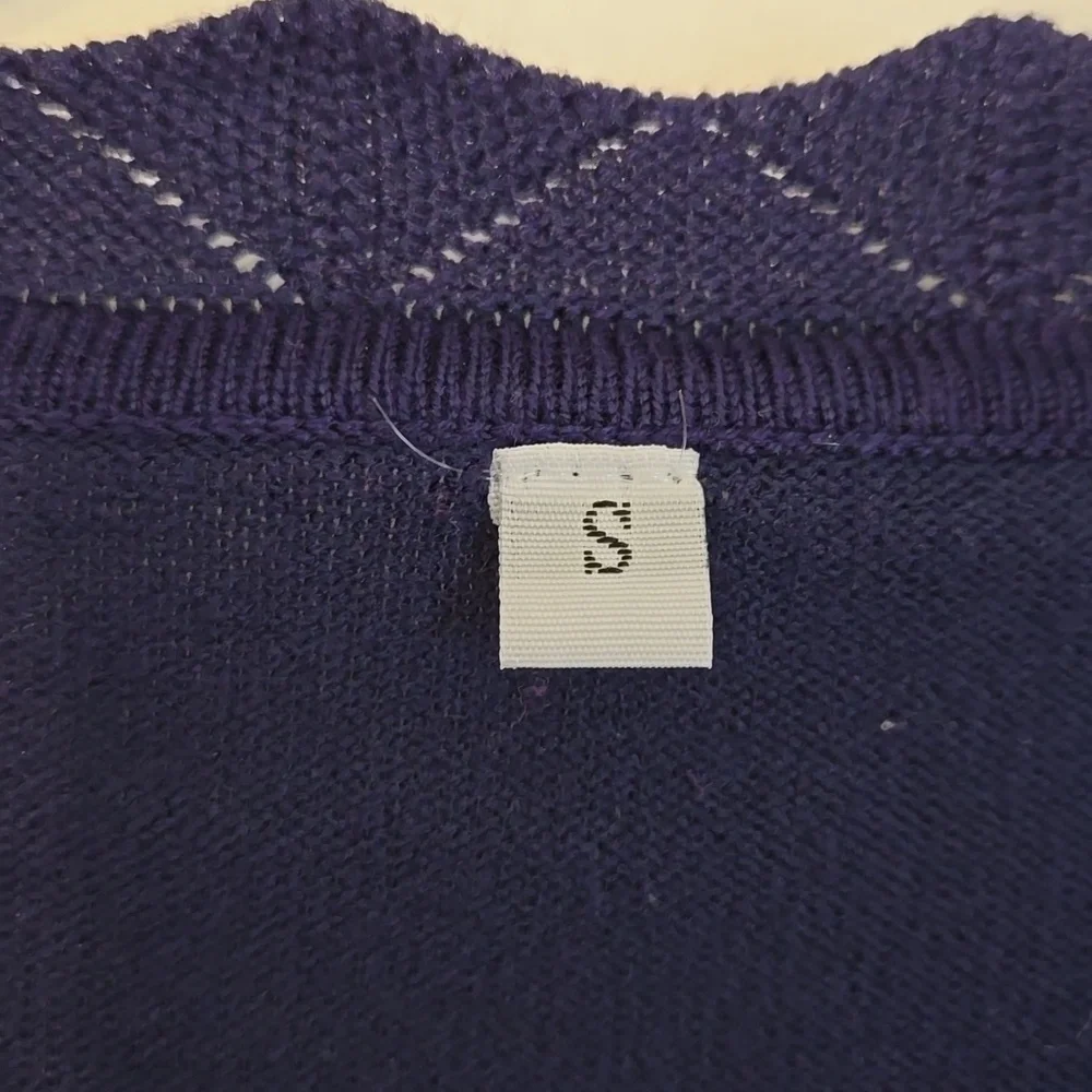 Kancy Kole 3/4 Sleeve Navy Shrug Size Small - Picture 4 of 5